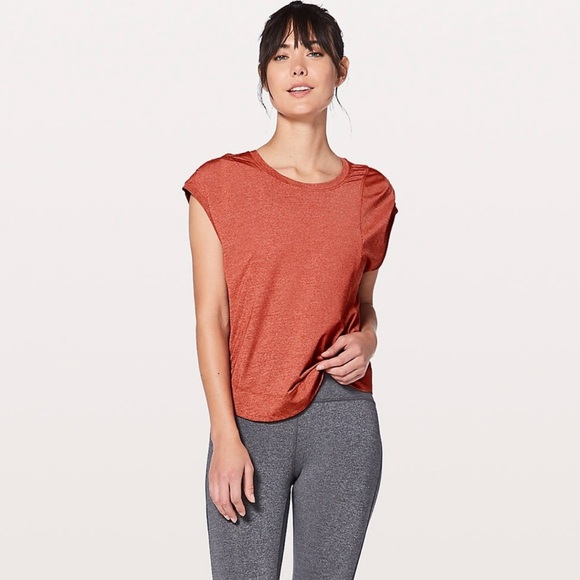 Lululemon Gait keeper short sleeve orange sparkle 10 like new - Picture 6 of 8
